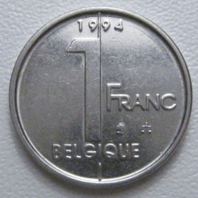 Бельгія Бельгия ^/--/^ Бельгія 1 франк 1994 року Belgique 42792 ^_^^^ Бельгия 1 франк 1994 года Belgique 42792 - фото фото фото