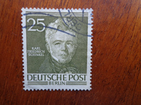 НДР, ФРН ГДР, ФРГ ^/--/^ Западный Берлин /Германия/, 1952, личности, гаш., Михель№98 КЦ 7 /--/ евро - фото фото фото