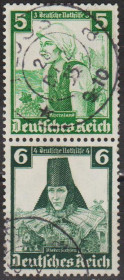 Третій Рейх (-) Третий Рейх (-) ^/--/^ 1935 - Рейх - Народні костюми S 231 Mi.590 591 _гаш ^_^^^ 1935 — Рейх — Народные костюмы S 231 Mi.590 591 - фото фото фото
