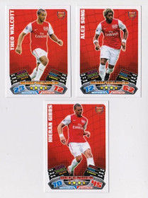 Інше Другое ^/--/^ Футбольные карточки MATCH ATTAX 2011-2012 Premier League  Футбольный клуб ARSENAL  3 шт.  ^_^^^ Футбольні картки MATCH ATTAX 2011-2012 Premier League Футбольний клуб ARSENAL 3 шт. - фото фото фото