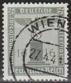 Третій Рейх (-) Третий Рейх (-) ^/--/^ 1938 - Рейх - Службова марка 16 Mi.151 _12,0 € ^_^^^ 1938 - Рейх - Служебная марка 16 Mi.151 _12,0 € - фото фото фото