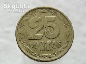 Обігові Обиходные ^/--/^ 25 копійок 1992 рік Україна 2 /--/ БВм  (720) ^_^^^ 25 копеек 1992 год Украина 2 /--/ БВм (720) - фото фото фото