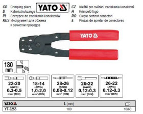 Інші інструменти Другие инструменты ^/--/^ Клещи обжимные 180 мм YATO YT-2255 ^_^^^ YATO YT-2255 - фото фото фото