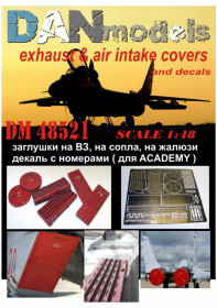 : : ^/--/^ Danmodel 48521 - МиГ-29:заглушки на ВЗ,на сопла,на жалюзи + декаль с номерами  (ACADEMY), 1/48 ^_^^^ Danmodel 48521 - МіГ-29: заглушки на ВЗ, на сопла, на жалюзі + декаль з номерами (ACADEMY), 1/48 - фото фото фото