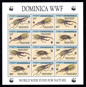 Фауна Фауна ^/--/^ Фауна . Доминика 1994 г MNH - - WWF ^_^^^ Домініка 1994 MNH - WWF - фото фото фото