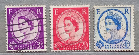Великобританія Великобритания ^/--/^ Великобритания 1952 г - Королева Елизавета II, гаш, 4 шт  (см.фото) ^_^^^ Великобританія 1952 - Королева Єлизавета II, гаш - фото фото фото