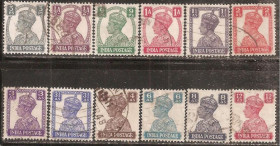 Індія Индия ^/--/^ Брит. Индия 1941-43 Sc.168-171,172 /--/ А-179 2 гаш.н/серия 12 из 13 ^_^^^ Брит. Індія 1941-43 Sc.168-171,172 /--/ А-179 2 гаш.н/серія 12 з 13 - фото фото фото