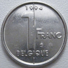 Бельгія Бельгия ^/--/^ Бельгія 1 франк 1994 року Belgique 42796 ^_^^^ Бельгия 1 франк 1994 года Belgique 42796 - фото фото фото