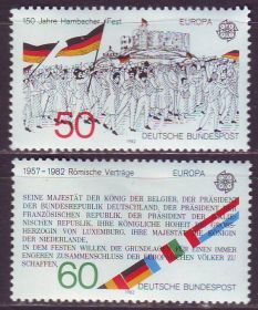 НДР, ФРН ГДР, ФРГ ^/--/^ ФРГ 1982 Европа СЕРТ Mi 1130-1131 MNH ^_^^^ ФРН 1982 Європа Серт Mi 1130-1131 MNH - фото фото фото