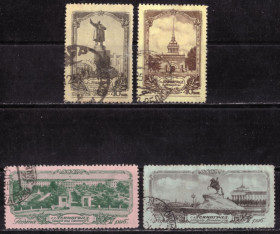 СРСР - СССР - ^/--/^ СССР.  Виды Ленинграда  (2 серии) 1953 г. ^_^^^ СРСР. Види Ленінграда (2 серії) 1953 р. - фото фото фото