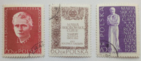 Польща Польша ^/--/^ Польша 1967 Мария Склодовская-Кюри, гашеные ^_^^^ Польща 1967 Марія Склодовська-Кюрі, гашені - фото фото фото
