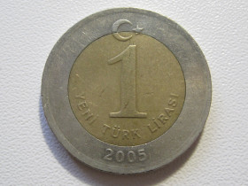 Туреччина Турция ^/--/^ Турция 1 новая лира 2005 года #34981 ^_^^^ Туреччина 1 нова ліра 2005 року #34981 - фото фото фото
