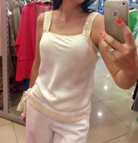 Майки Майки ^/--/^ Маєчка Натуральний Шовк. Єфектна. NEW LOOK. S-M розмір. ^_^^^ Поместье Натуральный Шелк. Еффектное. NEW LOOK. S-M размер. - фото фото фото