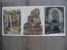 СРСР СССР ^/--/^ Кисловодск открытки Н.Петрова 3 шт 1952 год ^_^^^ Кисловодськ листівки Н.Петрова 3 шт 1952 - фото фото фото