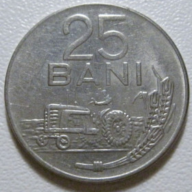 Румунія Румыния ^/--/^ Румунія 25 бані 1966 року #39946 ^_^^^ Румыния 25 купола 1966 года #39946 - фото фото фото