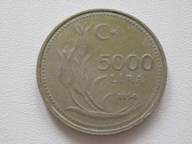 Туреччина Турция ^/--/^ Турция 5000 лир 1994 года #15456 ^_^^^ Туреччина 5000 лір 1994 року #15456 - фото фото фото