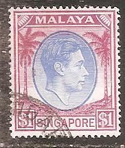 Сінгапур Сингапур ^/--/^ Бр.Сингапур 1949 Sc.18 /--/ а гаш. Перф.18 ^_^^^ Бр.Сінгапур 1949 Sc.18 /--/ а гаш. Перф.18 - фото фото фото