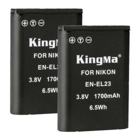Акумулятори Аккумуляторы ^/--/^ 2-Pack KingMa Nikon EN-EL /--/ 23 комплект из 2 аккумуляторов ^_^^^ 2 /--/ Pack KingMa Nikon EN-EL /--/ 23 комплект з 2 акумуляторів - фото фото фото