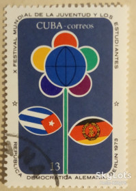 Острівні держави Островные государства ^/--/^ Куба 1973 Х Всемирный фестиваль молодежи и студентов Mi 1886 ^_^^^ Всесвітній фестиваль молоді та студентів Mi 1886 - фото фото фото
