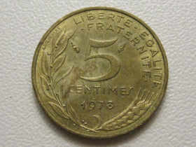 Франція Франция ^/--/^ Франция 5 сантимов 1978 года 38257 ^_^^^ Франція 5 сантимів 1978 року 38257 - фото фото фото