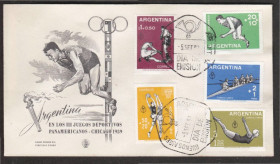 Америка Америка ^/--/^ Аргентина 1959 III ПАНАМЕРИКАНСКИЕ ИГРЫ СПОРТ АТЛЕТИКА БАСКЕТБОЛ ПРЫЖКИ В ВОДУ ГРЕБЛЯ БОКС КПД Mi.706-710 ^_^^^ Аргентина 1959 III ПАНАМЕРИКАНСЬКІ ІГРИ СПОРТ АТЛЕТИКА БАСКЕТБОЛ ПРЫЖКИ У ВОДУ ГРЕБЛЯ БОКС ККД Mi.706-710 - фото фото фото