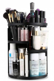 Інше Другое ^/--/^ Вращающийся органайзер для косметики Rotation Cosmetic Organizer, black ^_^^^ Обертовий органайзер для косметики Rotation Cosmetic Organizer, black - фото фото фото