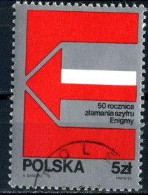 Польща Польша ^/--/^ Польша. Годовщина расшифровки кодов Энигмы  (серия) 1983 г. ^_^^^ Польща. Річниця розшифровки кодів Енігми (серія) 1983 - фото фото фото