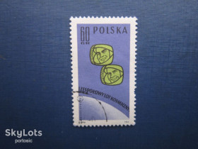Освоєння космосу Освоение космоса ^/--/^ Марка Польща 1962 космос космонавти Попович Николаєв 60 гр гаш ^_^^^ Марка Польша 1962 космос космонавты Попович Николаев 60 гр гаш - фото фото фото