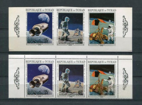 Освоєння космосу Освоение космоса ^/--/^ Чад Chad Space 1970 Mi 291/293 /--/ A,B Apollo 11 MNH Cv 47,- ^_^^^ Чад Chad Space 1970 Mi 291/293 /--/ A,B Apollo 11 MNH Cv 47 - фото фото фото