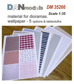 Інше Другое ^/--/^ Danmodel 35266 - материал для диорам - обои   ( бумага ) пять видов обоев и скатерти. часть 3, 1/35 ^_^^^ Danmodel 35266 - матеріал для діорам - шпалери ( папір) п'ять видів шпалер і скатерті. частина 3, 1/35 - фото фото фото