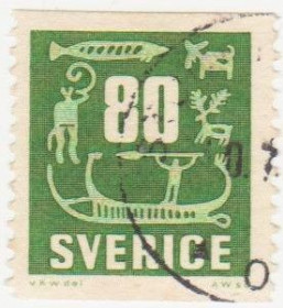 Скандинавія Скандинавия ^/--/^ Швеция 1957 г. № 432 гашеная ^_^^^ Швеція 1957 р. No 432 гашена - фото фото фото