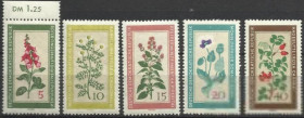 НДР, ФРН ГДР, ФРГ ^/--/^ ГДР 1960 флора 5 /--/ м. ^_^^^ НДР 1960 флора 5 /--/ м. - фото фото фото