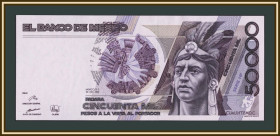 Мексика Мексика ^/--/^ Мексика 50000 песо 1990 P-93  (93 /--/ b) UNC ^_^^^ Мексика 50000 песо 1990 P-93 (93 /--/ b) UNC - фото фото фото