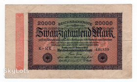 Німеччина Германия ^/--/^ Німеччина 1923, 20 000 марок ^_^^^ Германия 1923, 20 000 марок - фото фото фото