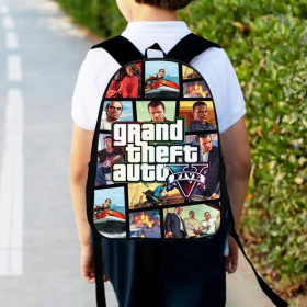 Рюкзаки, сумки Рюкзаки, сумки ^/--/^ Рюкзак детский GTA  &amp;quot;Grand Theft Auto&amp;quot; 34 /--/ х /--/ 27 /--/ см,городской ранец для мальчика с принтом (004 ^_^^^ Рюкзак дитячий GTA &amp;quot;Grand Theft Auto&amp;quot; 34 /--/ х /--/ 27 /--/ см,міський ранець для хлопчика з принтом (004) - фото фото фото