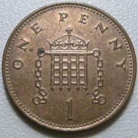 Єлизавета II (після ) Елизавета II (после ) ^/--/^ Велика Британія 1 пенні 1999 року Магнітна 43151 ^_^^^ Великобритания 1 пенни 1999 года Магнитная 43151 - фото фото фото