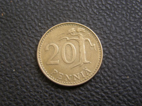 Фінляндія Финляндия ^/--/^ 20 пенни Финляндия 1975 г ^_^^^ 20 пенні Фінляндія 1975 - фото фото фото