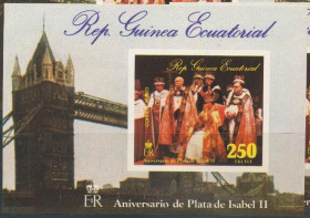 Інше Другое ^/--/^ Экваториальная Гвинея 25 лет коронации Елизавета  II 1977 ^_^^^ Екваторіальна Гвінея 25 років коронації Єлизавета II 1977 - фото фото фото