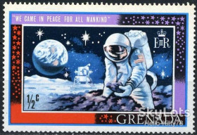 Освоєння космосу Освоение космоса ^/--/^ Гренада 1969 космос США Apollo-11 Mi 319 MNH - фото фото фото