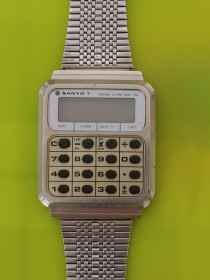 Годинники Часы ^/--/^ SANYO часы с калькулятором времён 80 /--/ х ^_^^^ SANYO годинник з калькулятором часів 80 /--/ х - фото фото фото