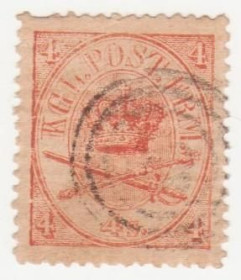 Скандинавія Скандинавия ^/--/^ Дания 1864 г..№  13  гашеная ^_^^^ Данія 1864 р. No 13 гашена - фото фото фото