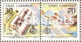 Туреччина Турция ^/--/^ Турция 1982 Европа СЕРТ Mi 2600-2601 MNH сцепка ^_^^^ Туреччина 1982 Європа СЕРТ Mi 2600-2601 MNH - фото фото фото