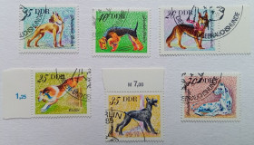 НДР, ФРН ГДР, ФРГ ^/--/^ ГДР 1976 Собаки, гашеные ^_^^^ НДР 1976 Собаки, гашені - фото фото фото