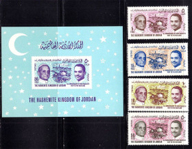 Мистецтво Искусство ^/--/^ Искусство . Иордания 1965 г  MNH - блок + марки ^_^^^ Йорданія 1965 MNH - блок + марки - фото фото фото