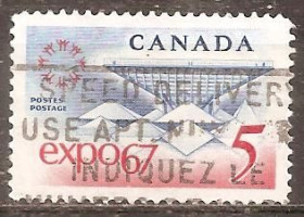 Північна Америка Северная Америка ^/--/^ Канада 1967 Sc.469 used ЕХРО-67 ^_^^^ Канада 1967 Sc.469 used ЄХРО-67 - фото фото фото
