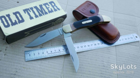 Ножі, мультітули Ножи, мультитулы ^/--/^ Schrade 25 /--/ OT, Double Blade 7 /--/ Cr /--/ 13 /--/ MoV Satin, Brass + Acrylic, Outdoor, Hunter, EDC, Slip Joint - фото фото фото