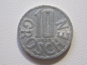 Австрія Австрия ^/--/^ Австрия 10 грошей 1955 года #35355 ^_^^^ Австрія 10 грошей 1955 року #35355 - фото фото фото