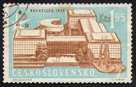 Чехословаччина Чехословакия ^/--/^ Чехословаччина 1958 - Всесвітня виставка Брюссель  (Гб) ^_^^^ Чехословакия 1958 - Всемирная выставка Брюссель (Гб) - фото фото фото