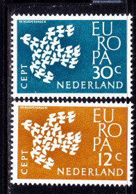 Інші країни Другие страны ^/--/^ Нидерланды  1961 г MNH -  EUROPA CEPT - ^_^^^ Нідерланди 1961 MNH - EUROPA CEPT - фото фото фото