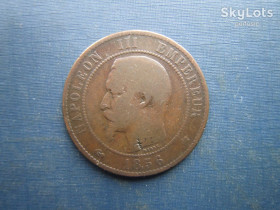 Франція Франция ^/--/^ Монета 10 сантимів Франція 1856 К Бордо Наполеон III непогана ^_^^^ 10 сантимов Франция 1856 К Бордо Наполеон III неплохая - фото фото фото